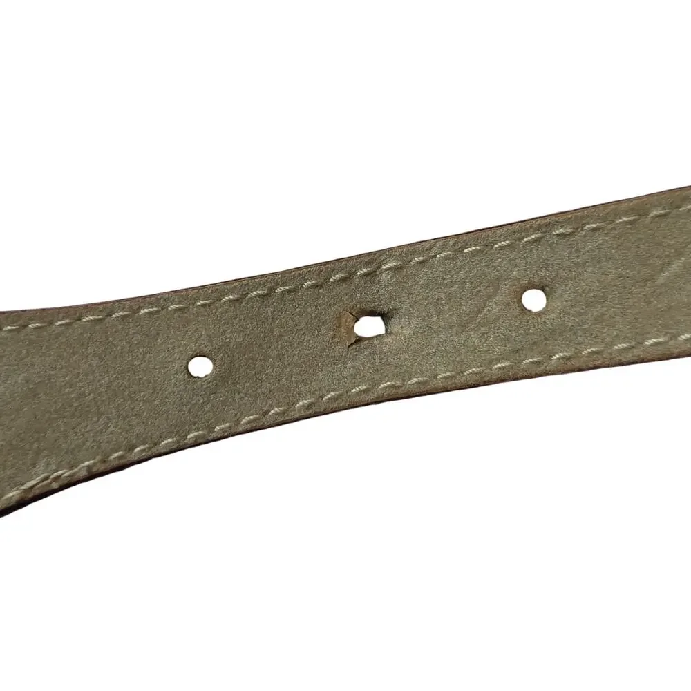Boys Belt Leather Canvas Woven Navy Post Horn Classic Staple Vintage